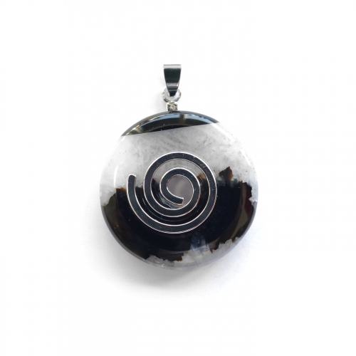Donut (3 cm) aus Achat (Kristall Achat) inkl. Halter